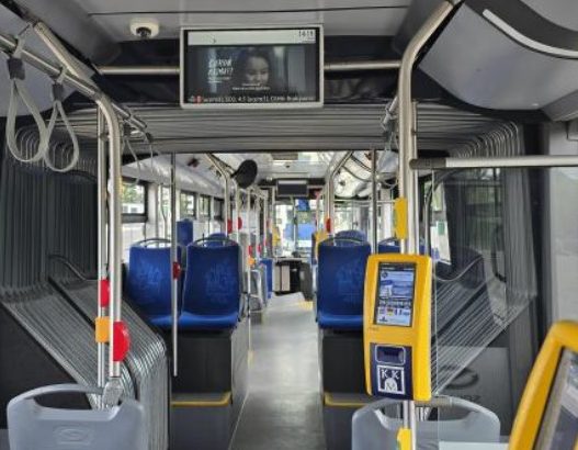 Spot kampanii w tramwaju