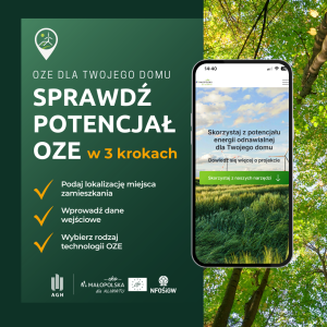 Grafika promująca Mapę potencjału OZE